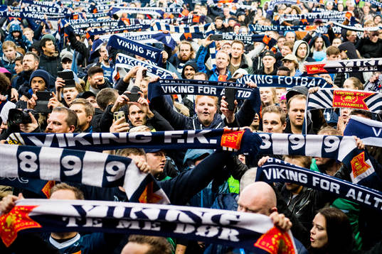 Supporters of Viking celebrate