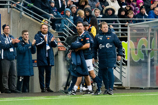 Steffen Ernemann of Viking and Bjarne Berntsen, head coach