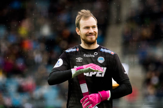 Goalkeeper Aleksei Gorodovoy of Kongsvinger