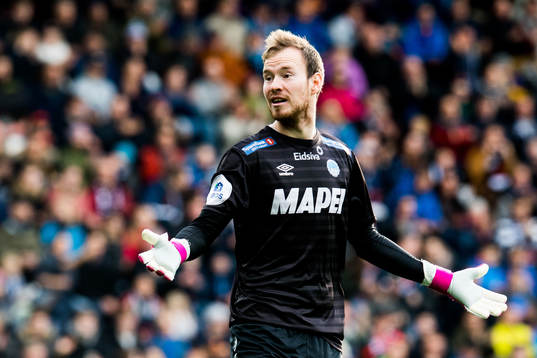 Goalkeeper Aleksei Gorodovoy of Kongsvinger