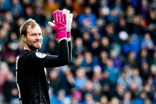 Goalkeeper Aleksei Gorodovoy of Kongsvinger