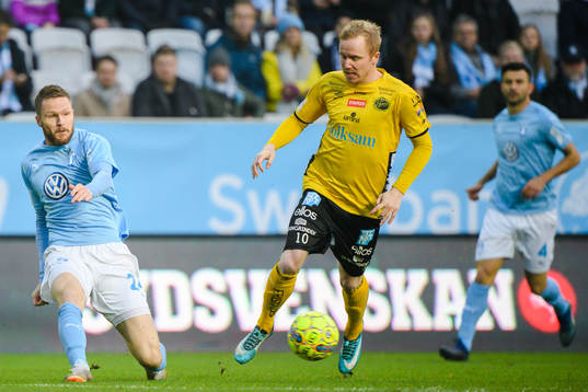 Malmö FFs Lasse Nielsen och Elfsborgs Simon Lundevall