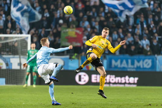 Elfsborgs Samuel Holmén och Malmö FFs Anders Christiansen