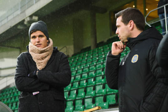 SSundsvalls David Batanero och assisterande tränare Ferran