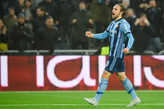 Djurgårdens Kevin Walker jublar