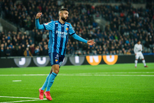 Djurgårdens Omar Eddahri deppar