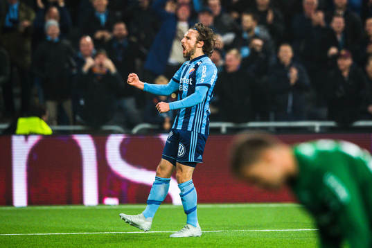 Djurgårdens Kevin Walker jublar