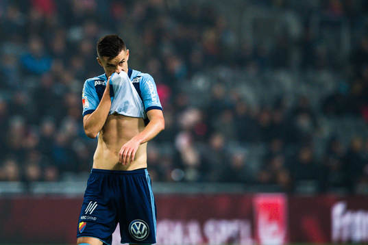 Djurgårdens Haris Radetinac  deppar