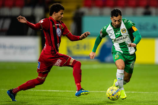 Östersunds Jerell Anthony Sellars  och Hammarbys Jiloan