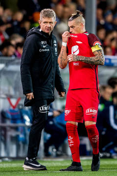 Lars Arne Nilsen, head coach of Brann, and Vito Wormgoor