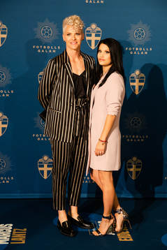 Nilla Fischer med sin fru Maria Michaela