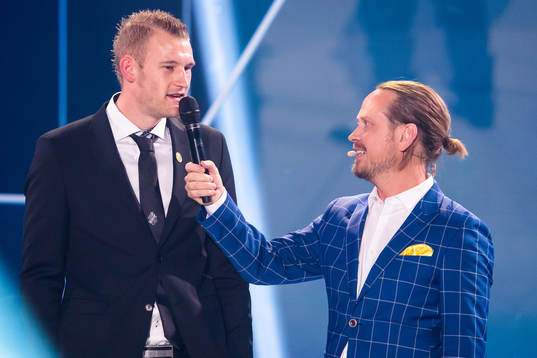 s Robin Jansson och TV4:s Anders Hussfelt