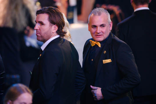 F d AIK-spelaren Nils-Eric Johansson och f d ordförande