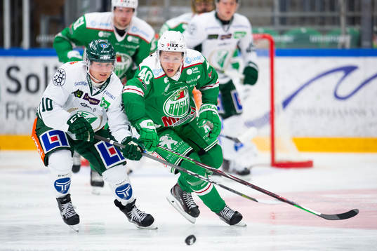 Rögles Christopher Bengtsson och Färjestads Marcus Nilsson