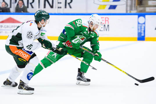 Rögles Ted Brithén och Färjestads Linus Johansson