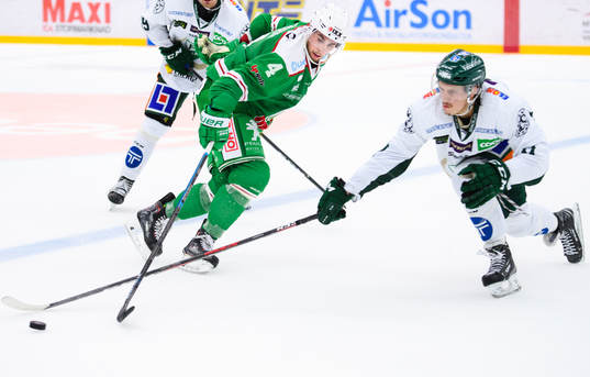 Rögles Kodie Curran och Färjestads Joakim Nygård