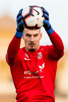 Goalkeeper Kjetil Haug of Norway