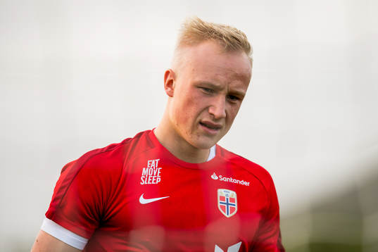 Goalkeeper Julian Faye Lund of Norway