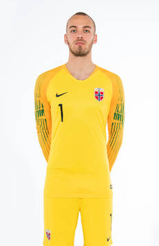 Goalkeeper Markus Olsen Pettersen of Norway poses for a
