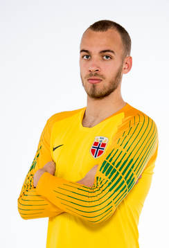 Goalkeeper Markus Olsen Pettersen of Norway poses for a