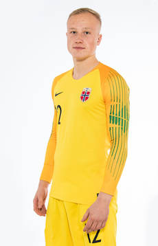 Goalkeeper Julian Faye Lund of Norway poses for a portrait