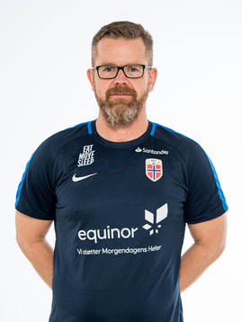 Aksel Bergo, assistant coach of Norway U21, poses for a