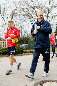 Martin Ødegaard of Norway and Lars Lagerbäck, head coach