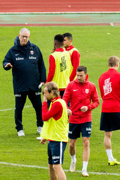 Lars Lagerbäck, head coach of Norway