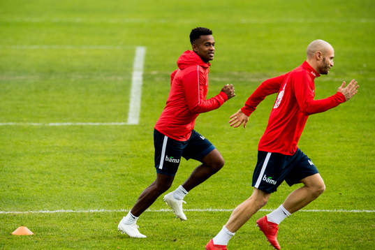 Ola Kamara and Tore Reginiussen of Norway