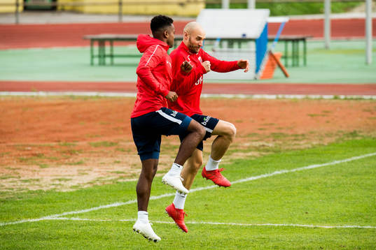 Ola Kamara and Tore Reginiussen of Norway