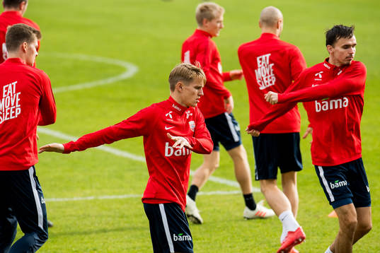 Martin Ødegaard and Ole Kristian Selnæs of Norway