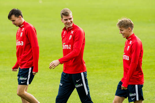Ole Kristian Selnæs, Alexander Sørloth and Martin