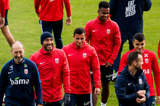 Haitam Aleesami, Omar Elabdellaoui and Ola Kamara of Norway