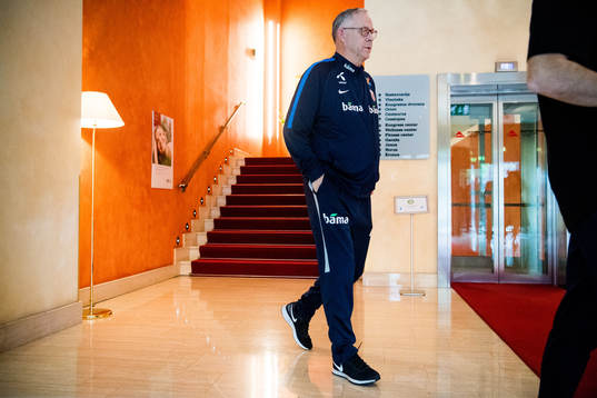 Lars Lagerbäck, head coach of Norway