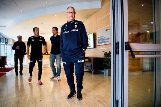 Lars Lagerbäck, head coach of Norway