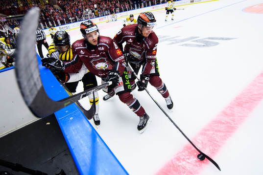 Malmö Redhawks Johan Olofsson och Henrik Hetta