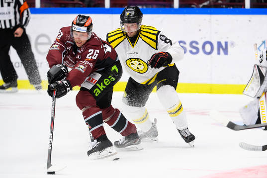 Malmö Redhawks Axel Wemmenborn och Brynäs Niclas Andersén