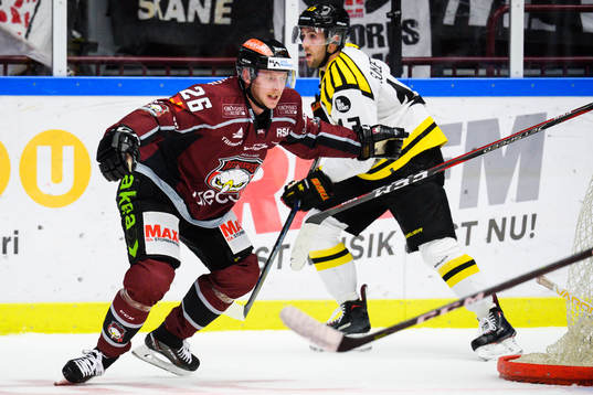 Malmö Redhawks Axel Wemmenborn och Brynäs Ryan Gunderson