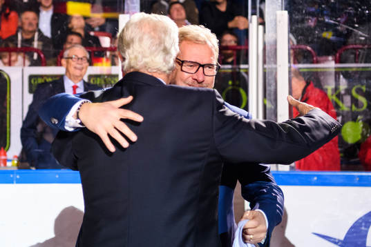 Malmö Redhawks sportchef Patrik Sylvegård och Percy