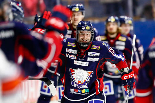 Linköpings Andrew Gordon jublar