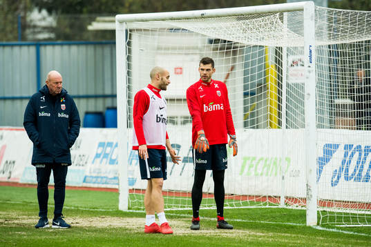 Nils Johan Semb, Tore Reginiussen and goalkeeper Rune