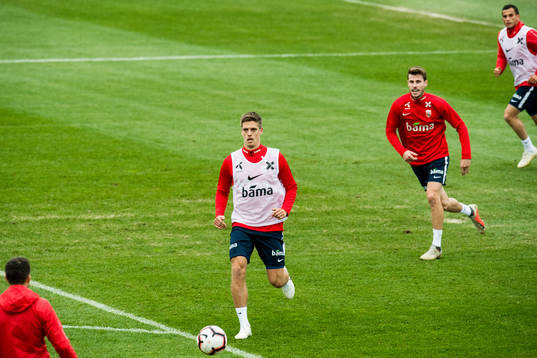 Markus Henriksen and Håvard Nordtveit of Norway
