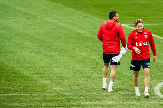 Omar Elabdellaoui and Jonas Svensson of Norway