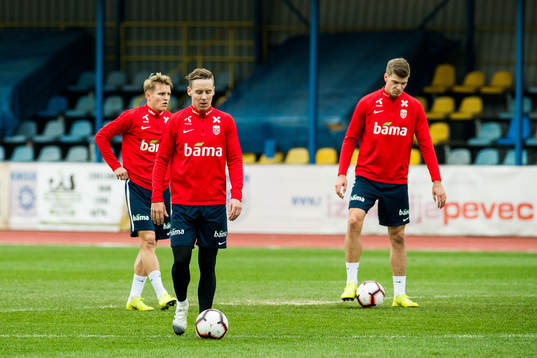Martin Ødegaard, Stefan Johansen and Alexander Sørloth of