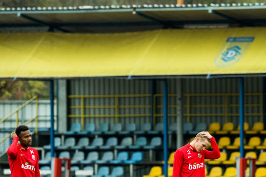 Ola Kamara and Martin Ødegaard of Norway