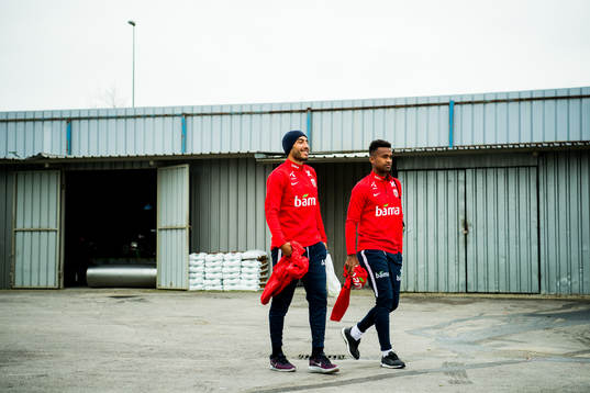 Haitam Aleesami and Ola Kamara of Norway