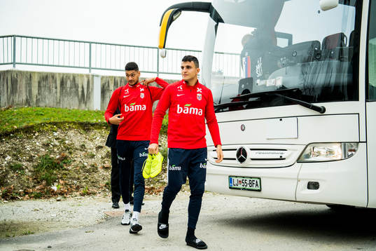 Bjørn Maars Johnsen and Mohamed Elyounoussi of Norway