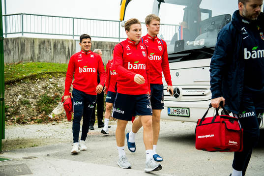 Tarik Elyounoussi, Jonas Svensson and Sigurd Rosted of