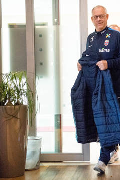 Lars Lagerbäck, head coach of Norway