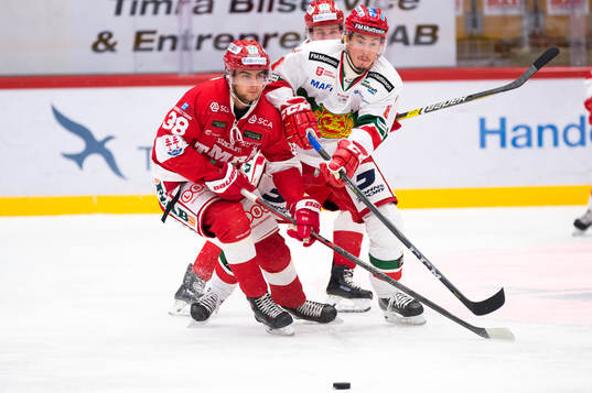Timrås Jacob Olofsson och Moras Robin Johansson